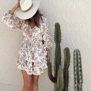 Spell & The Gypsy Free People Floral Print Maisie Mini Play Dress M Rare